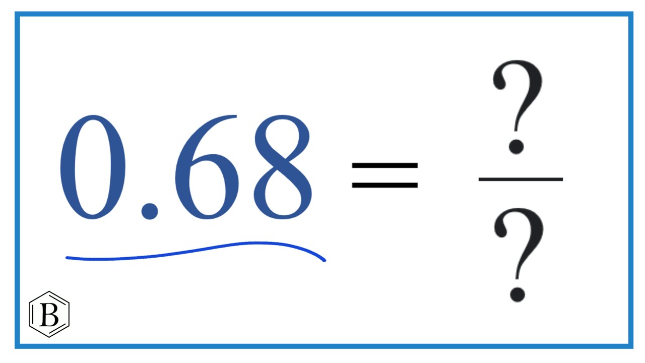 What Is 0 68 Written As A Simplified Fraction