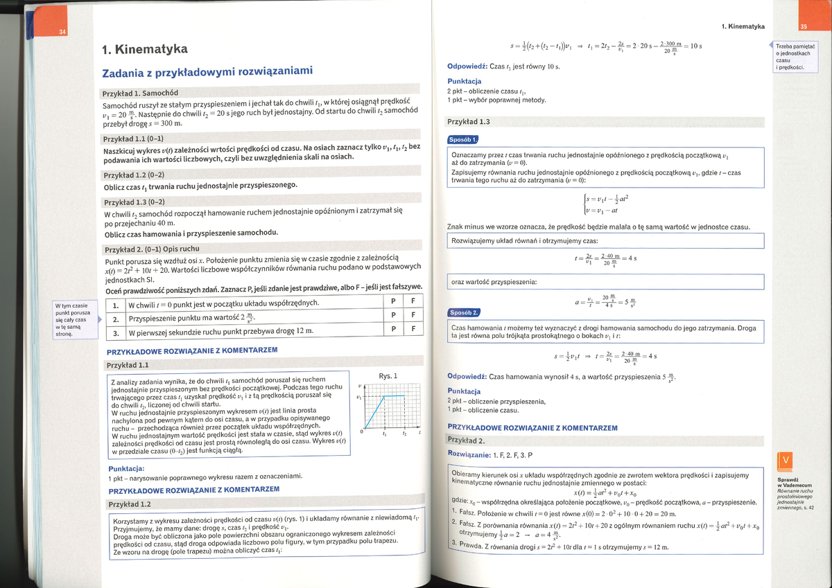1. Kinematyka fizyka ne - 1. Kinematyka 35 34 1. Kinematyka S Trzeba Sprawdzian Z Fizyki Kinematyka Klasa 1 Technikum