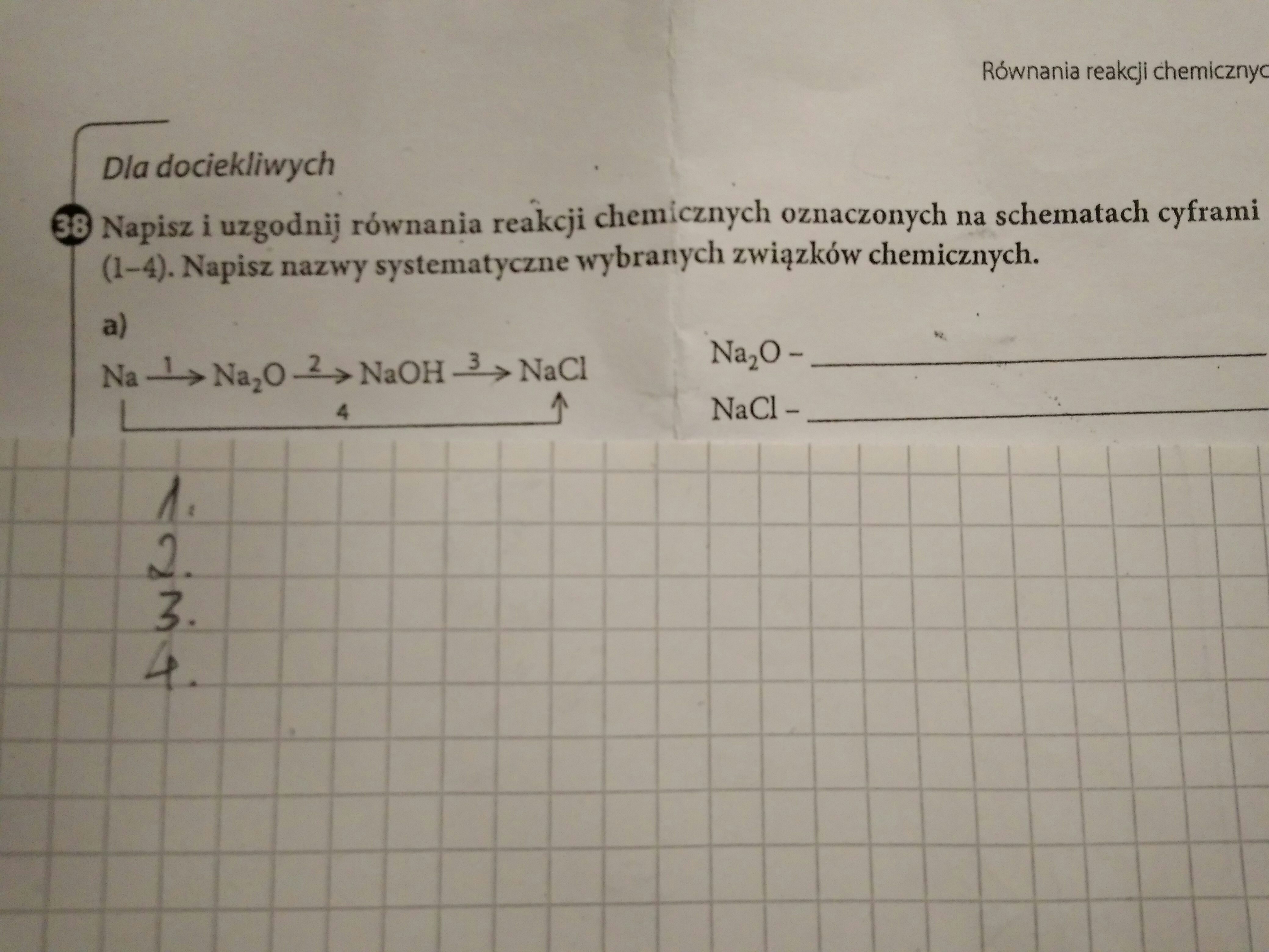 Dokończ I Uzgodnij Równania Reakcji Chemicznych Napisz Wzory Jonów