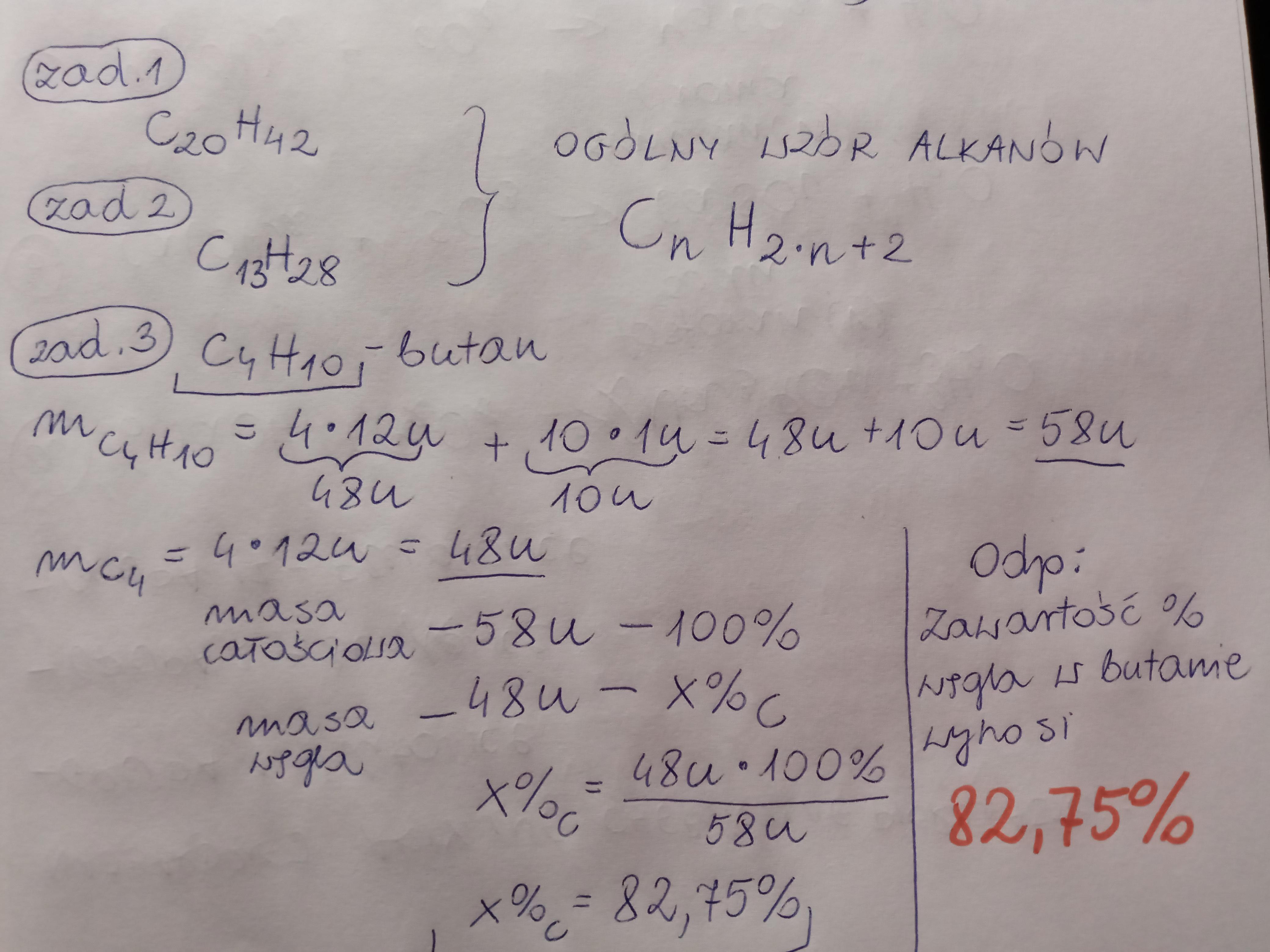 Napisz Wzór Sumaryczny Alkanu O 20 Atomach Węgla W Cząsteczce