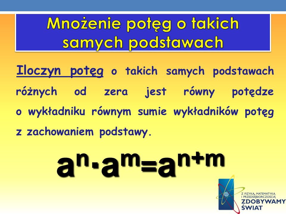 1. - ppt pobierz Potęgi O Tych Samych Podstawach