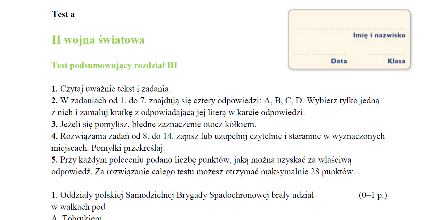 1 Wojna Swiatowa Sprawdzian Nowa Era Klasa 7 - Margaret Wiegel™. Aug 2023 Sprawdzian 1 Wojna Swiatowa Klasa 7 Nowa Era