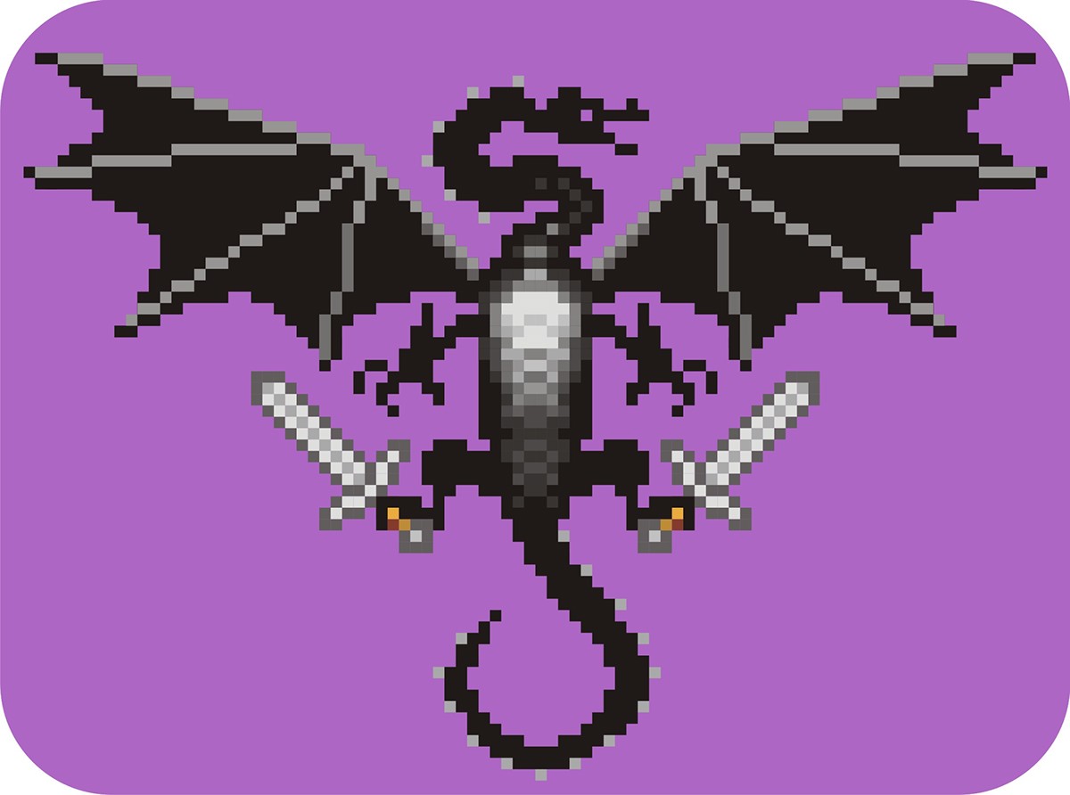 Minecraft Pixel Art Ender Dragon
