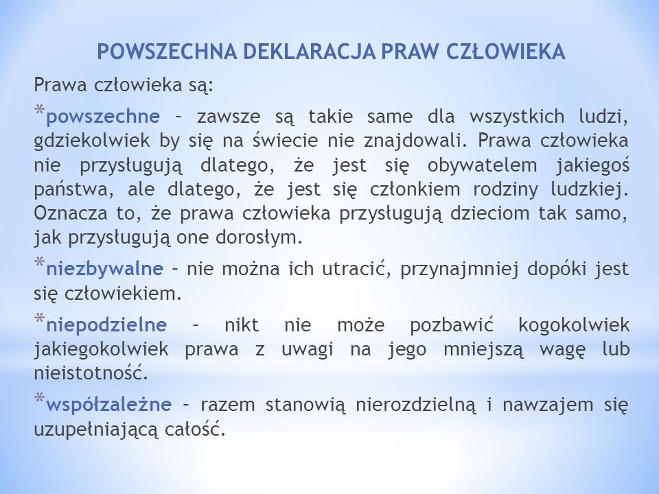 10 grudnia DZIEŃ PRAW CZŁOWIEKA - ppt pobierz Najważniejsze Postanowienia Deklaracji Praw Człowieka I Obywatela