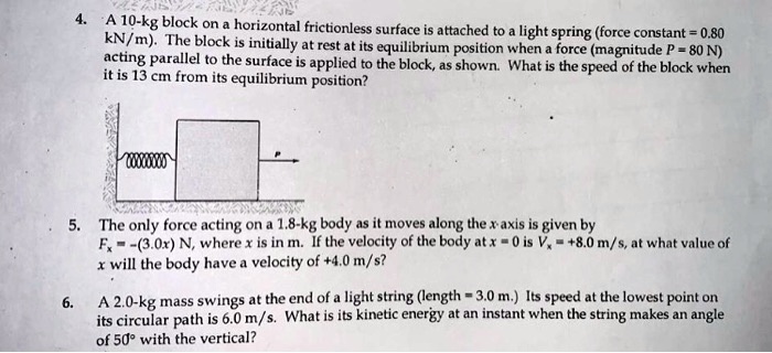A 10 Kg Block Is Attached To A Light Cord