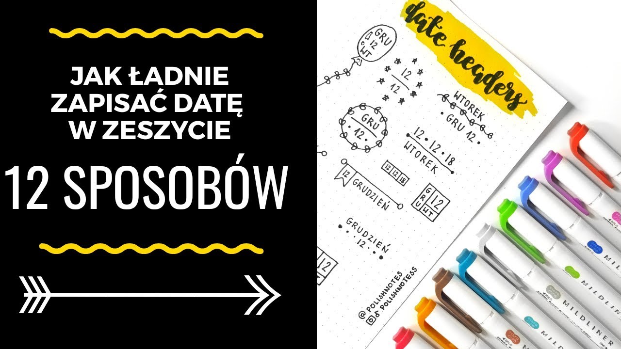 12 PROSTYCH SPOSOBÓW NA ZAPISANIE DATY W ZESZYCIE / ozdabianie zeszytu Zapisz W Zeszycie Nazwy Sześciu Firm Informatycznych