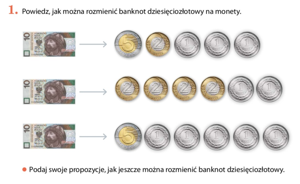 Liczenie Pieniędzy Zadania Klasa 1