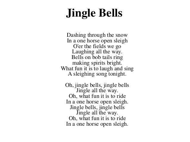 1st grade songs Dashing Through The Snow Tekst