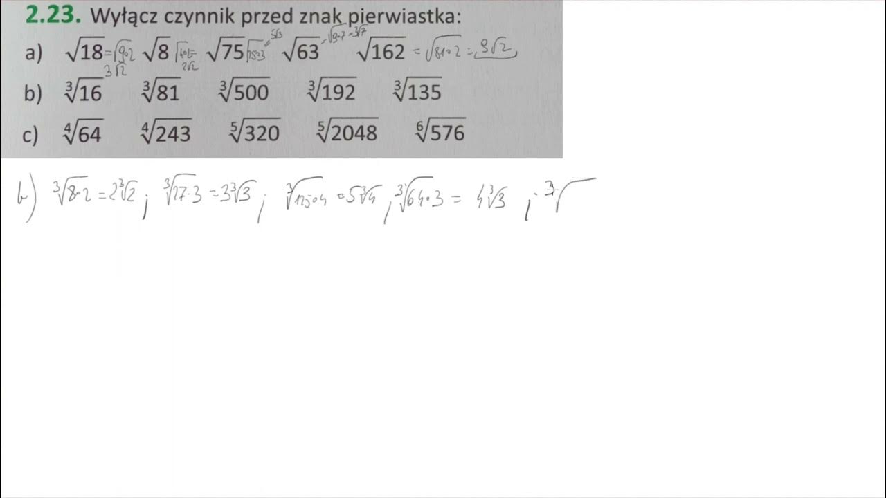 Wylacz Czynnik Przed Znak Pierwiastka 12 48