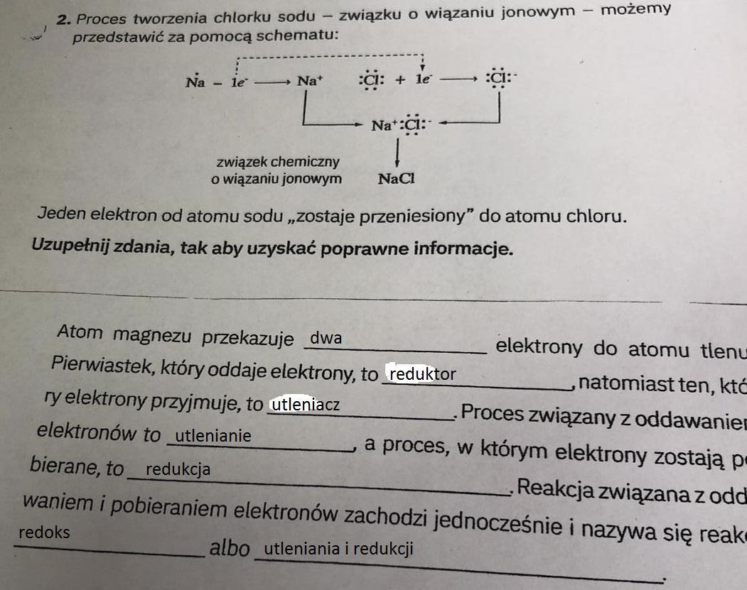 Zaznacz Typ Wiązania Występującego W Chlorku Sodu