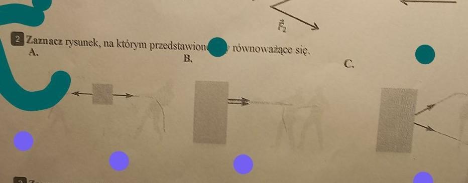 2 Zaznacz rysunek, na którym przedstawiono sily równoważące się A. B Dwie Sily Rownowazace Sie Maja