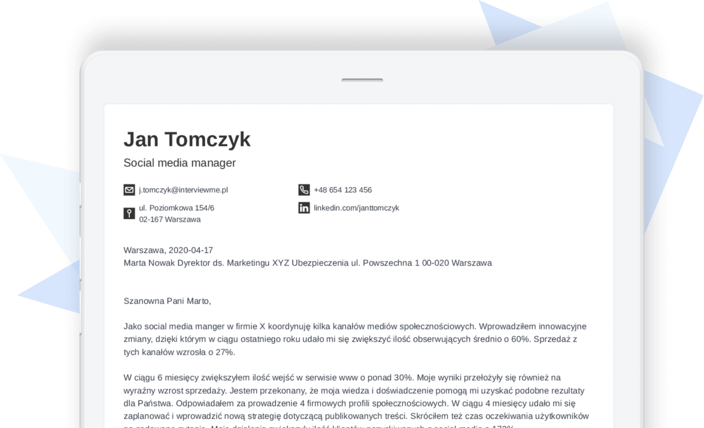 List Motywacyjny Do Dyrektora Szkoły O Przyjęcie Do Pracy