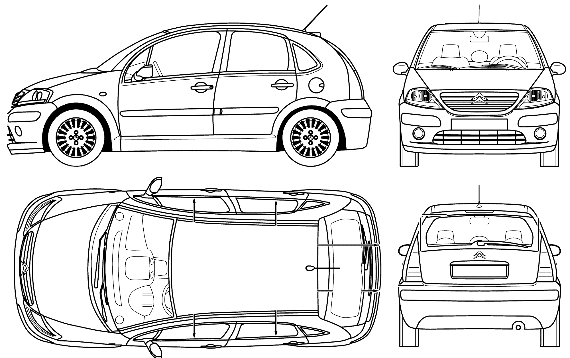2005 Citroen C3 Hatchback blueprints free - Outlines Rodzaje Umów O Prace I Ich Charakterystyka