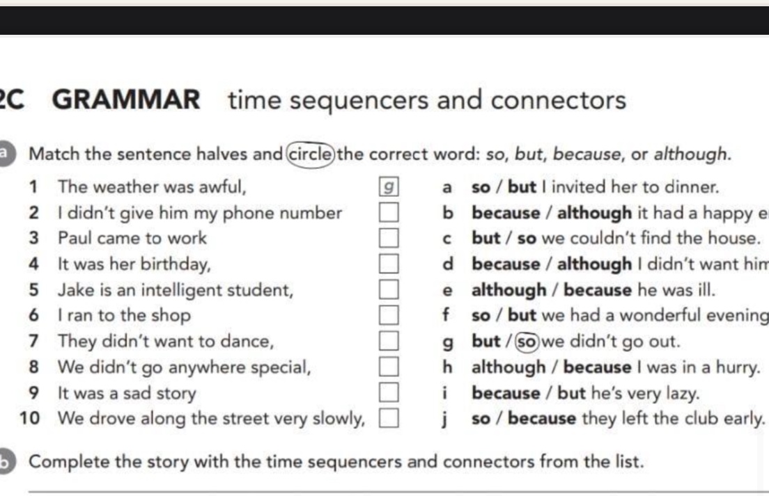 2C GRAMMAR time sequencers and connectors a | StudyX 2c Grammar Time Sequencers And Connectors