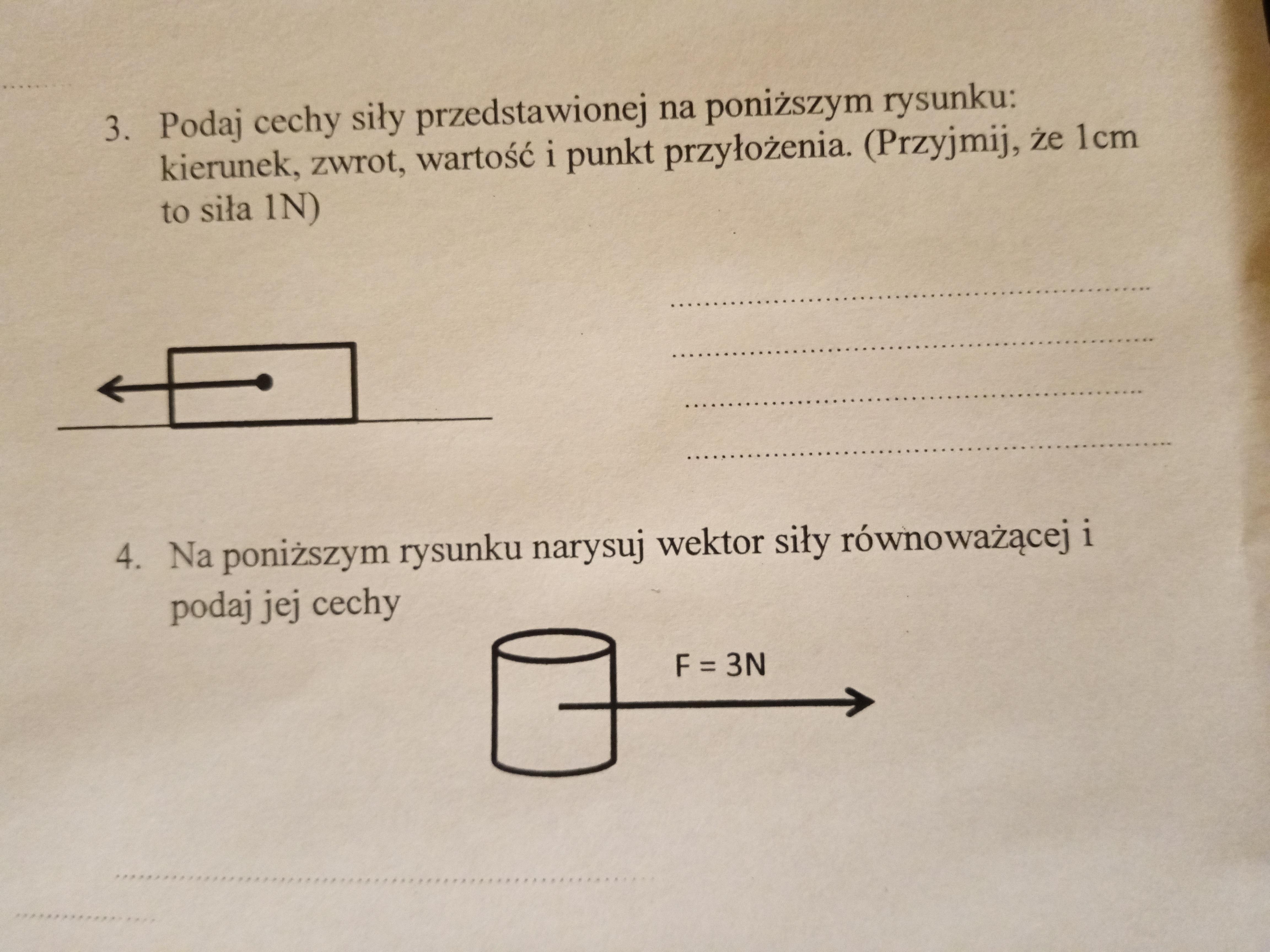 3. Podaj cechy siły przedstawionej na poniższym rysunku: kierunek Podaj Kierunek I Zwrot Sily Ktora Nalezy Zadzialac Na Pilke
