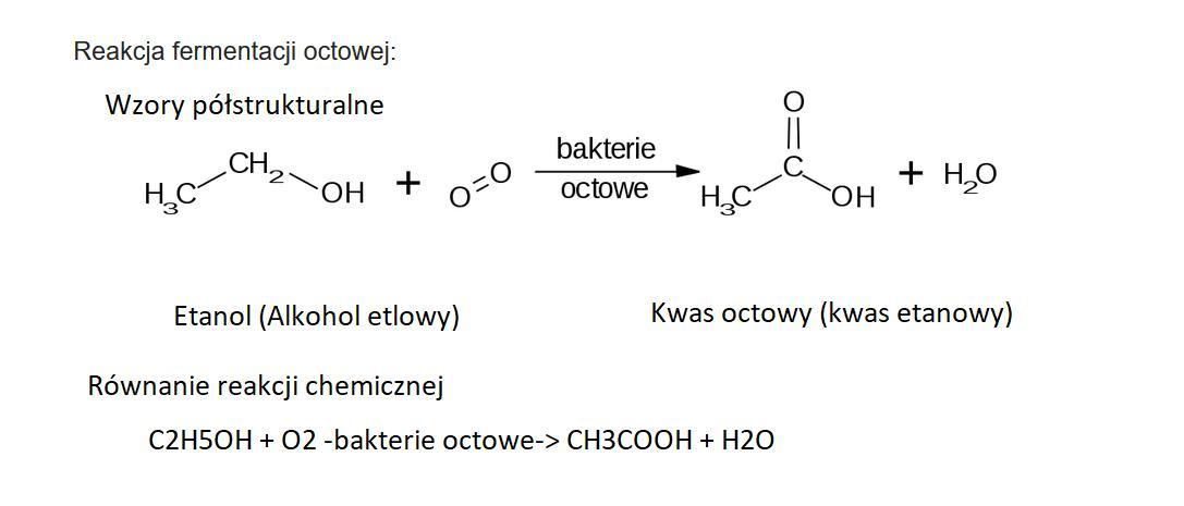 Napisz Równanie Reakcji Fermentacji Octowej Na Podstawie