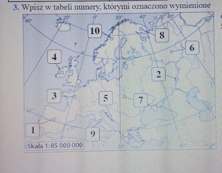 3 wpisz w tabeli numery którymi oznaczono wymienione obiekty Podaj Numery Ktorymi Na Mapie Oznaczono Dorzecza Wymienione Ponizej