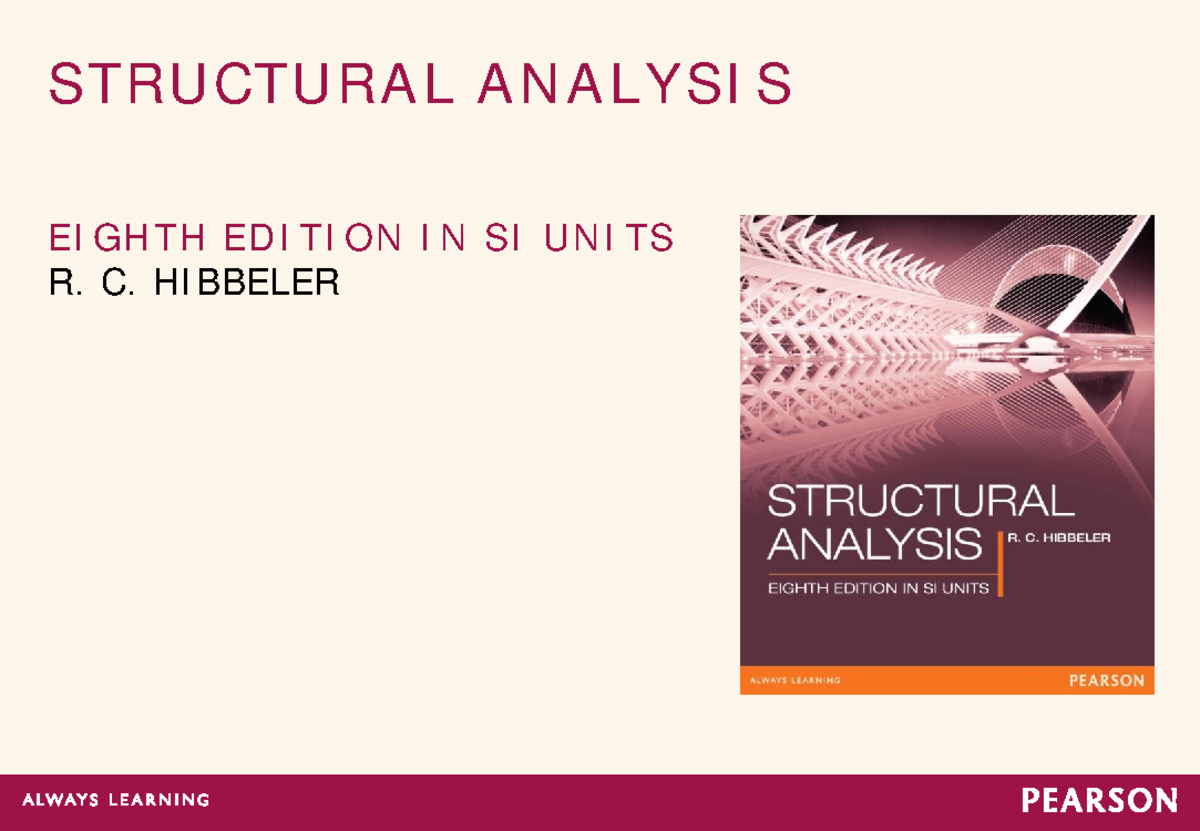 Structural Analysis 8th Edition Hibbeler Solutions Manual