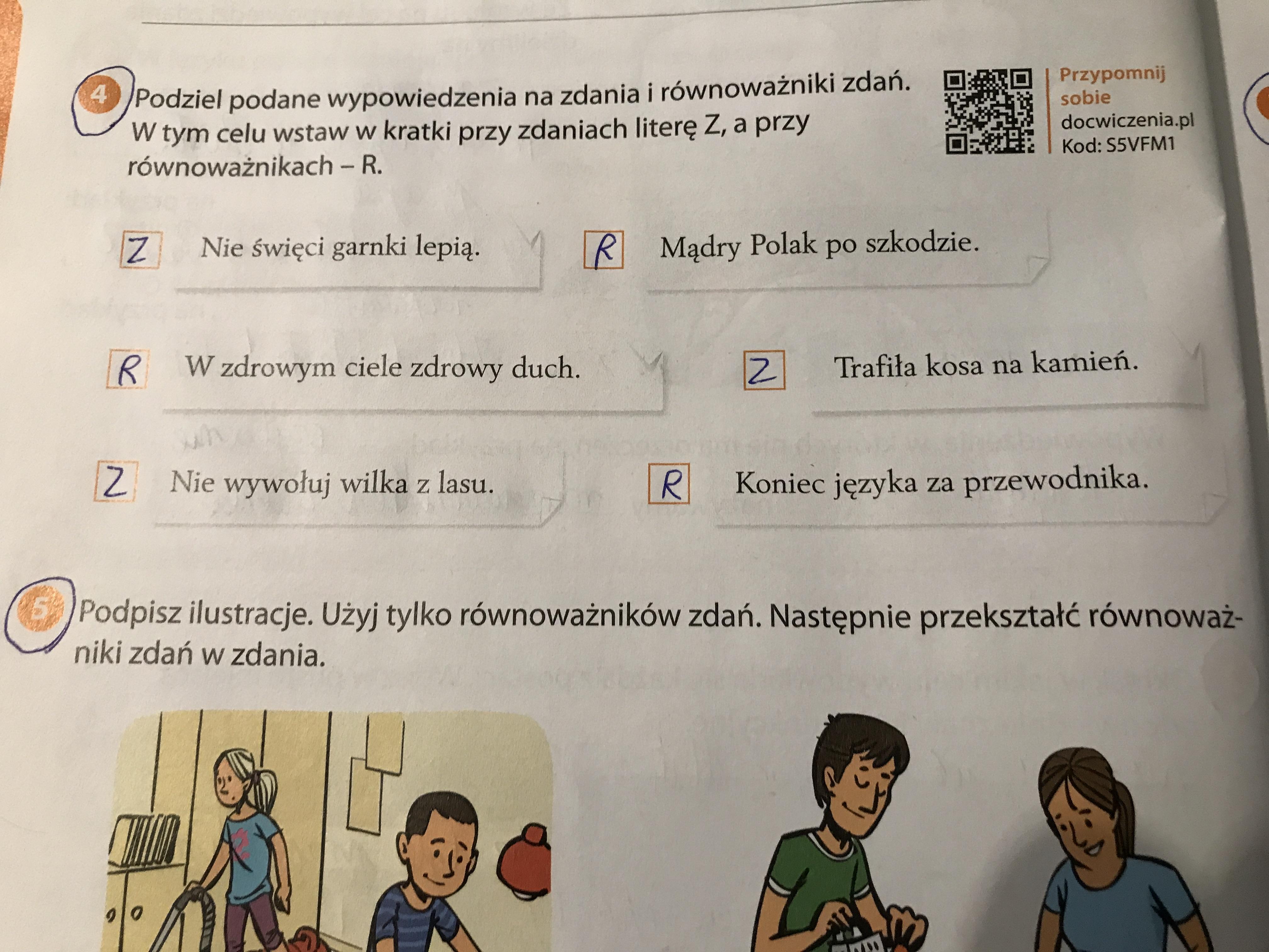 Podziel Podane Wypowiedzenia Na Zdania I Równoważniki Zdań