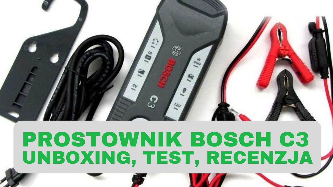[42] Padł akumulator - prostownik BOSCH C3 - unboxing, test, recenzja i Kontroler ładowania Akumulatorów Elektrowni Wiatrowej