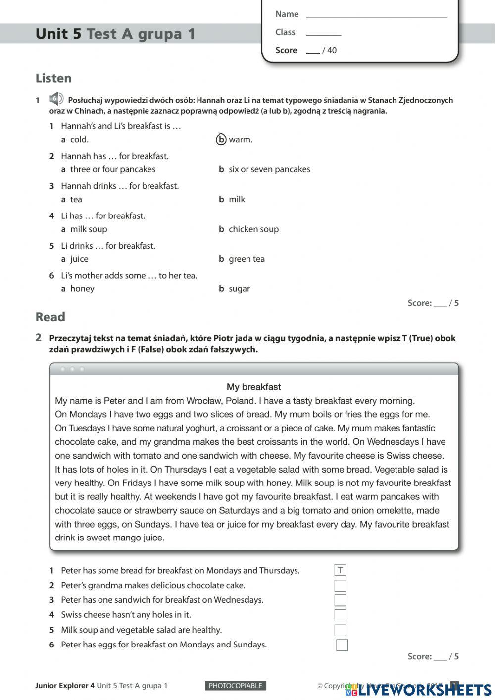 4736063 | junior explorer 4 , unit 5 | Ewebra Junior Explorer Klasa 4 Pdf