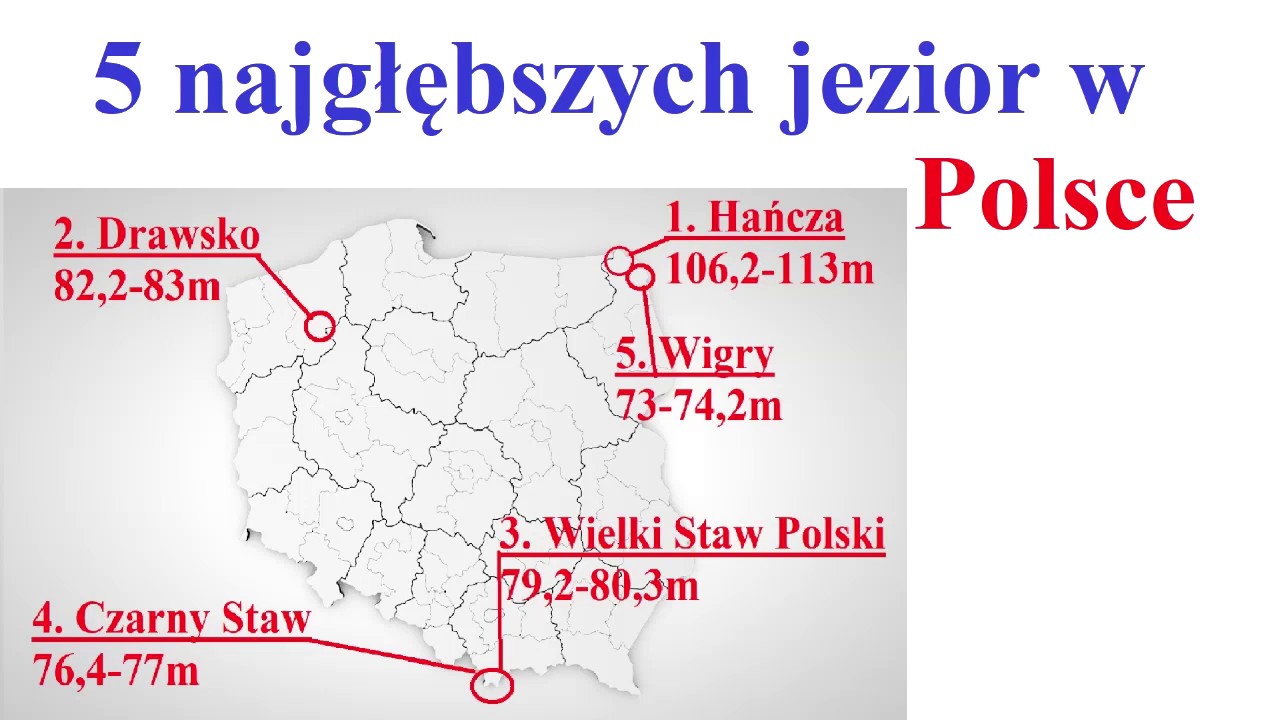 5 NAJGŁĘBSZYCH jezior w POLSCE - YouTube Nazwy Jezior Polodowcowych W Polsce