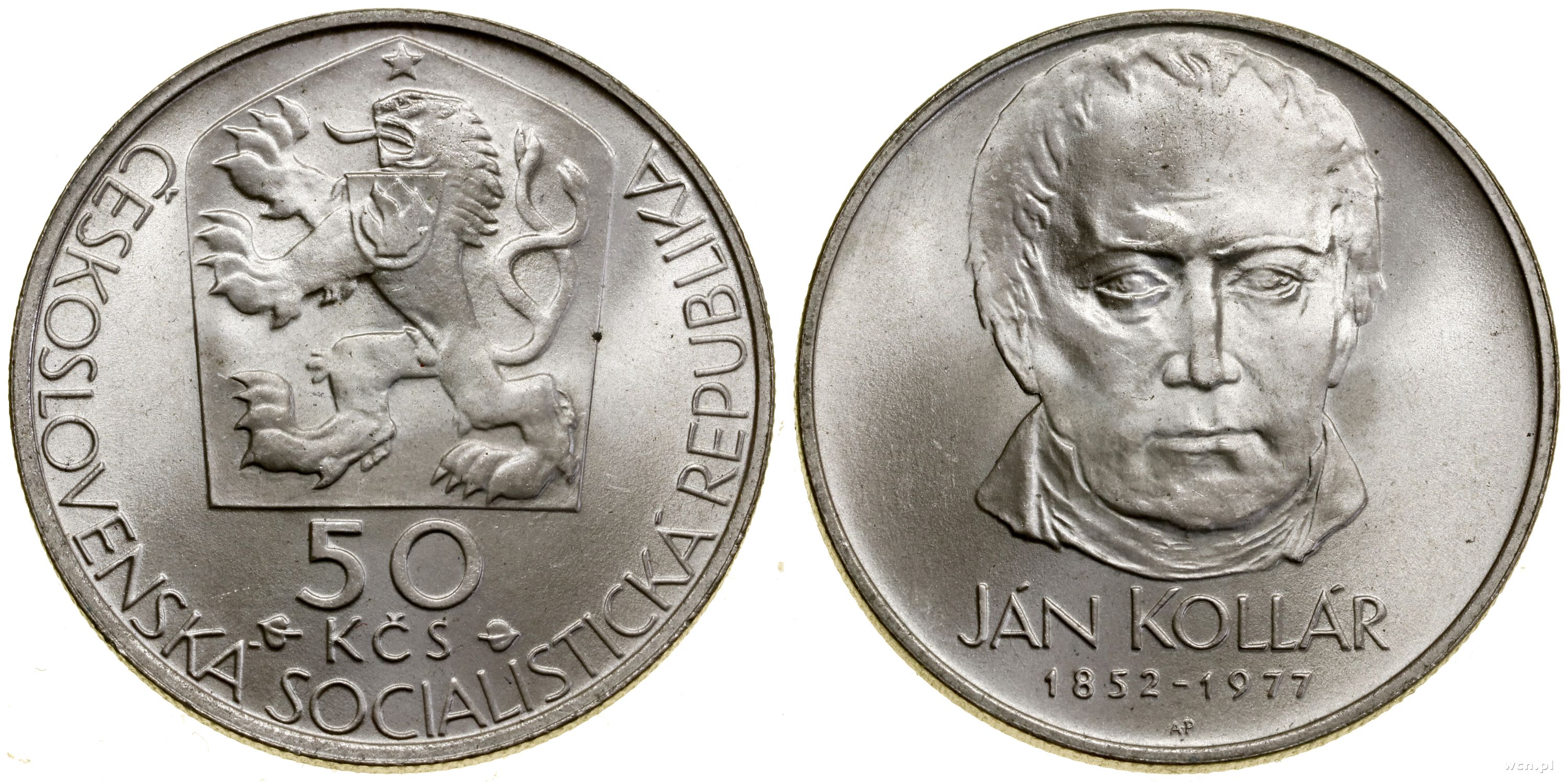 50 koron, 1977, Czechosłowacja - Warszawskie Centrum Numizmatyczne Kurs Korony Słowackiej Do Złotówki