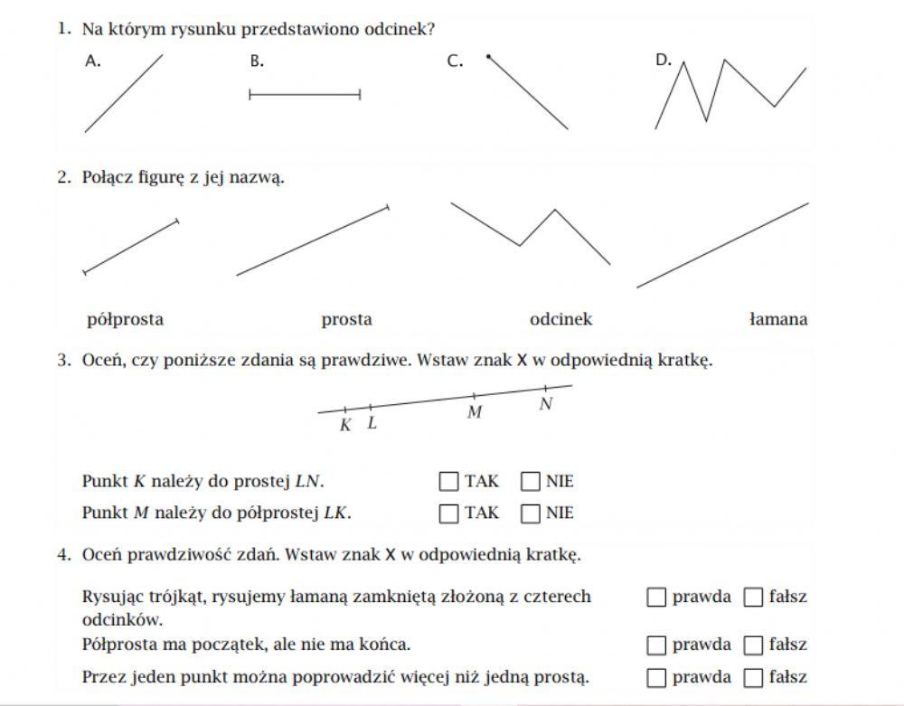 Proste Półproste Odcinki Klasa 4