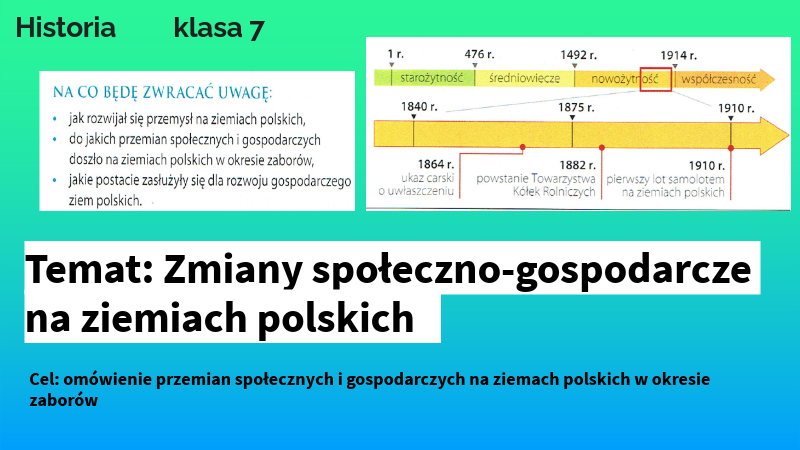 Wyjasnij Jakie Byly Przyczyny Ozywienia Gospodarczego Na Ziemiach Polskich