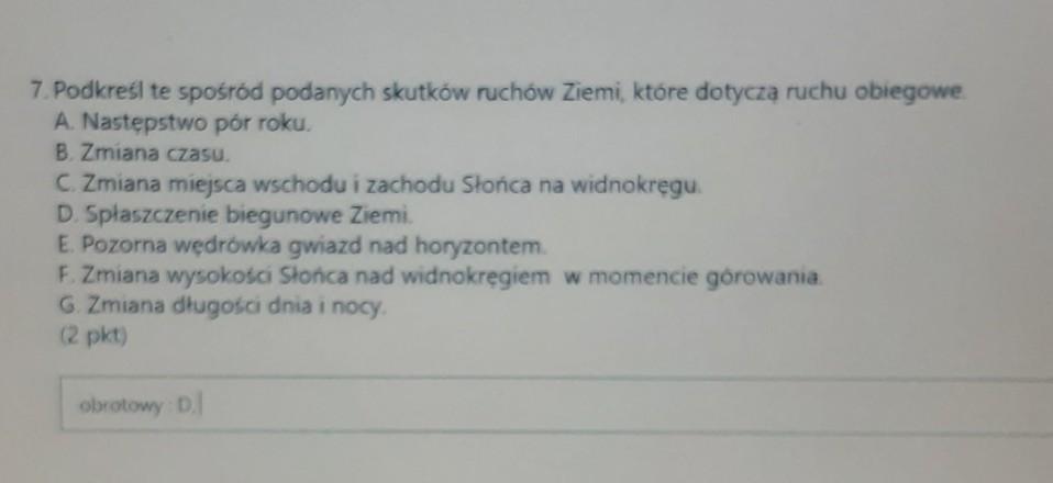 Podkresl Te Sposrod Podanych Skutkow Ruchow Ziemi