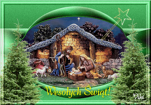 a christmas scene with the birth of jesus Gify Na Swieta Boze Narodzenie