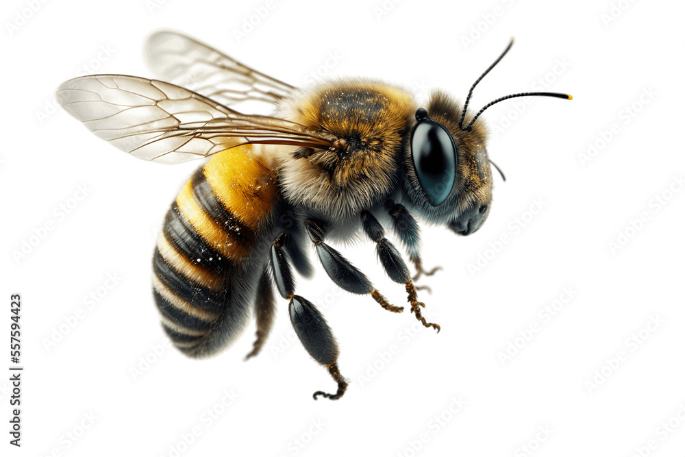 a stunning bee is flying, isolated on transparent background, macro Bee Psychologia Rozwoju Człowieka Chomikuj