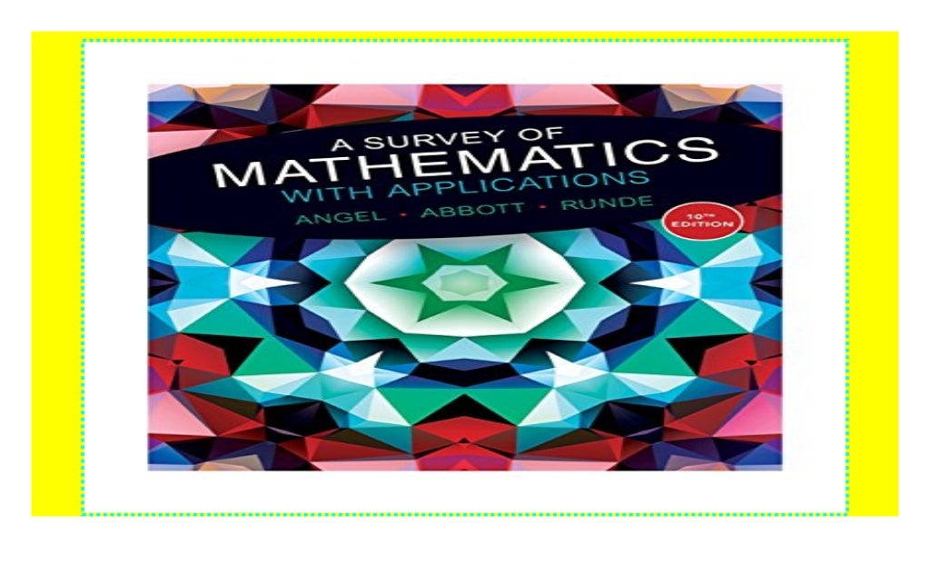 A Survey of Mathematics with Applications ((download_p.d.f))^@@ A Survey Of Mathematics With Applications 11th Edition Pdf