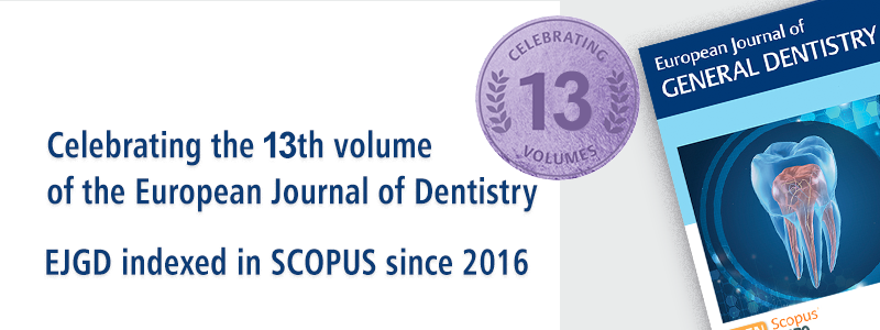 European Journal Of Dentistry Author Guidelines