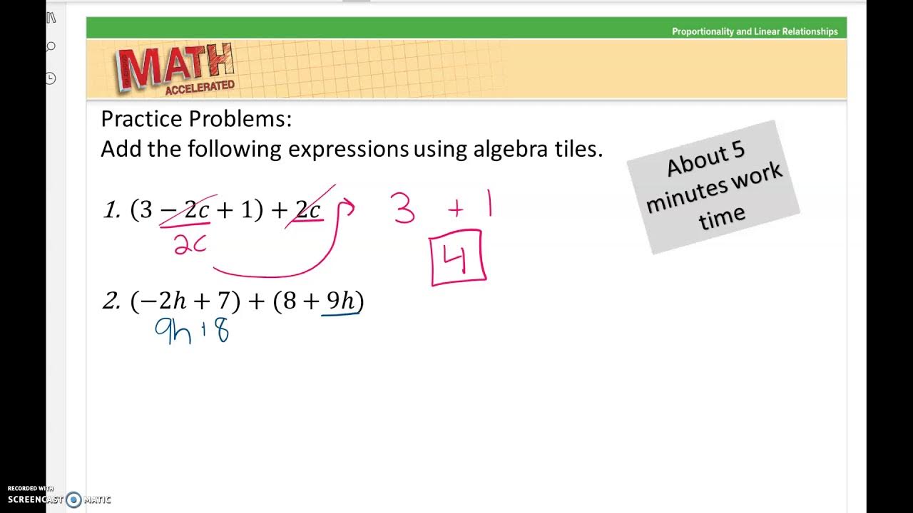 Adding Linear Expressions #3 - YouTube Lesson 3 Homework Practice Adding Linear Expressions