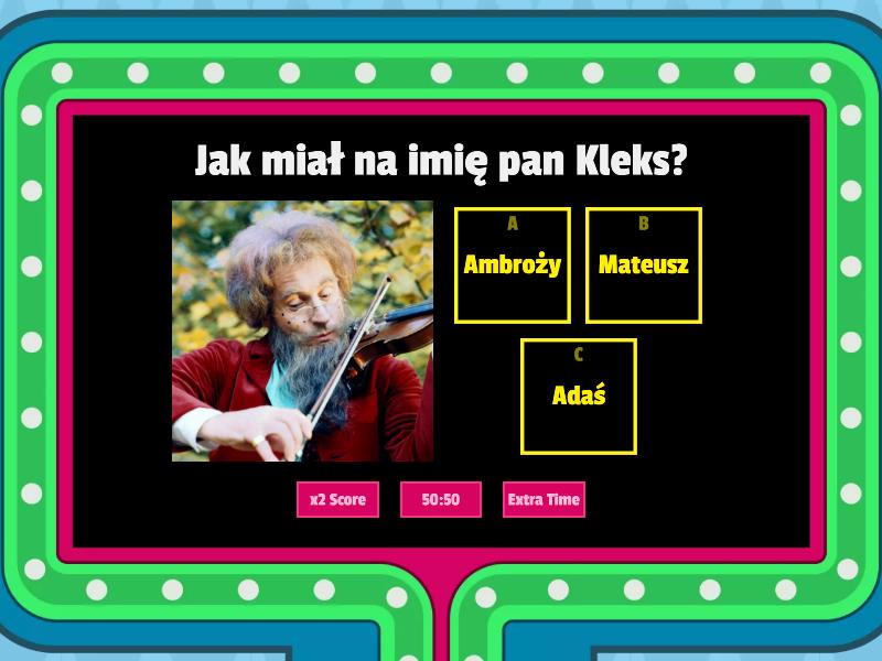 Akademia Pana Kleksa -klasa IV - Gameshow quiz Quiz Akademia Pana Kleksa Klasa 4