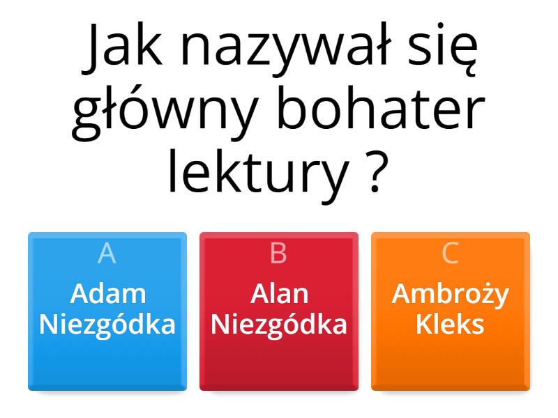 Akademia pana Kleksa. Quiz z lektury. - Test Test Akademia Pana Kleksa Quiz