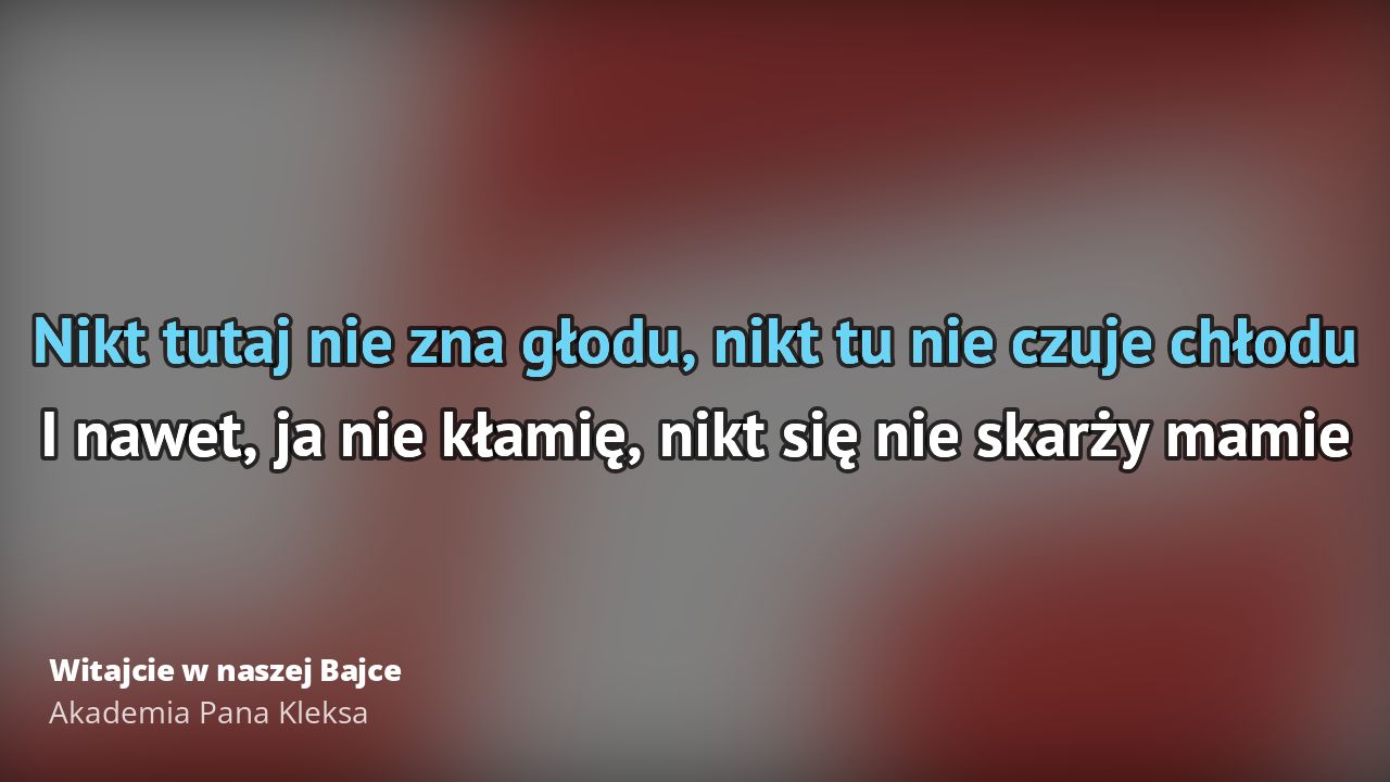 Akademia Pana Kleksa – Witajcie w naszej Bajce | Tekst piosenki Akademia Pana Kleksa Piosenki Witajcie W Naszej Bajce Tekst