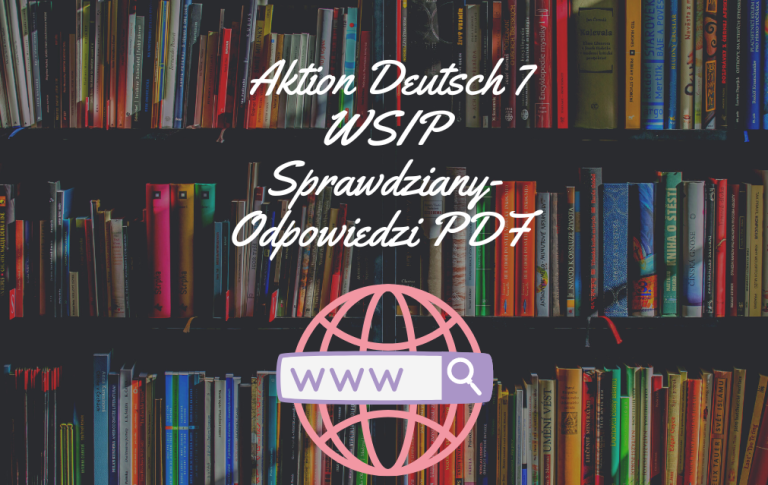 Aktion Deutsch 7 ćwiczenia Odpowiedzi