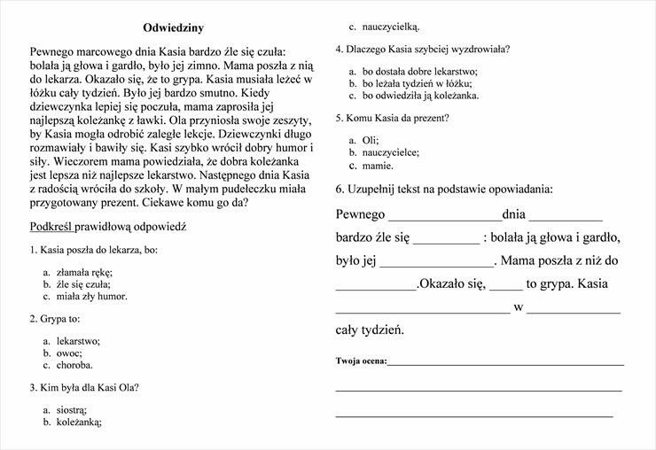 Czytanie Ze Zrozumieniem Angielski Klasa 6 Pdf