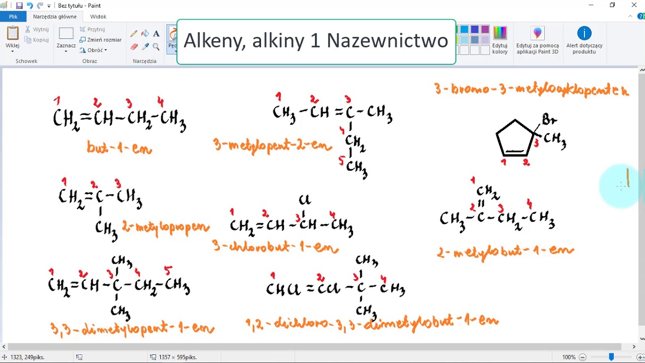 Alkeny alkiny 1 Nazewnictwo - YouTube Sprawdzian Alkany Alkeny Alkiny Nowa Era