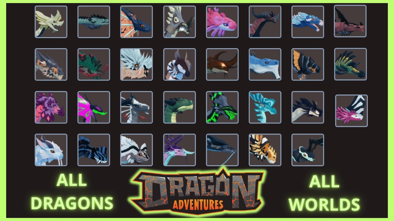 🐲 All dragons from all the worlds in Dragon Adventures Roblox - YouTube Dragon Adventures All Jungle Dragons