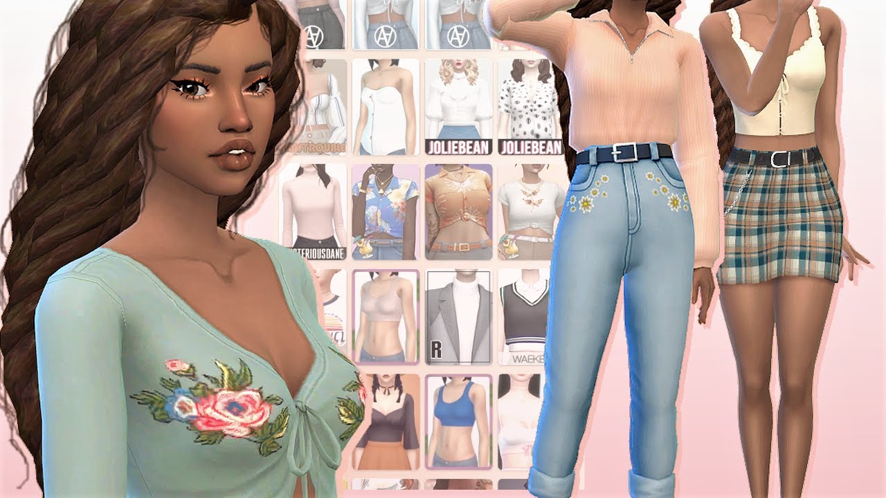 ALL MY MAXIS MATCH TOPS & BOTTOMS + LINKS | 200+ PIECES | SIMS CC Sims 4 Maxis Match Clothes