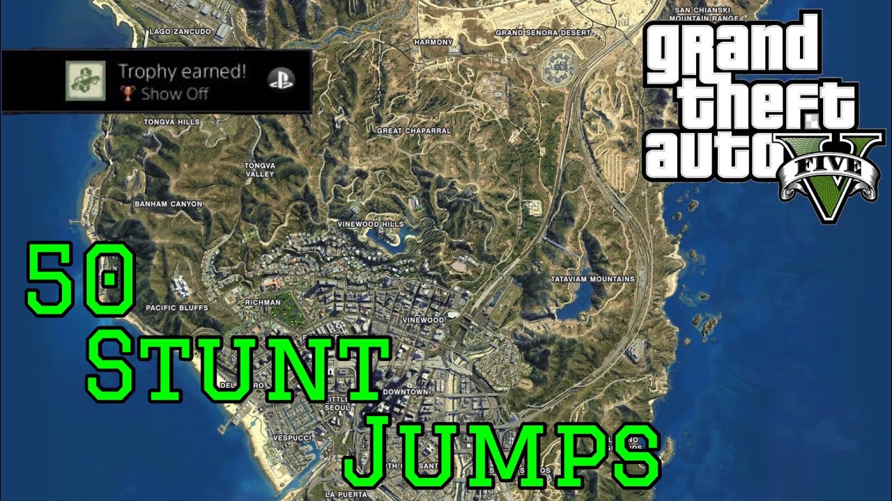 All Stunt Jump Locations | GTA 5 Online - YouTube Gta 5 Online All Stunt Jumps