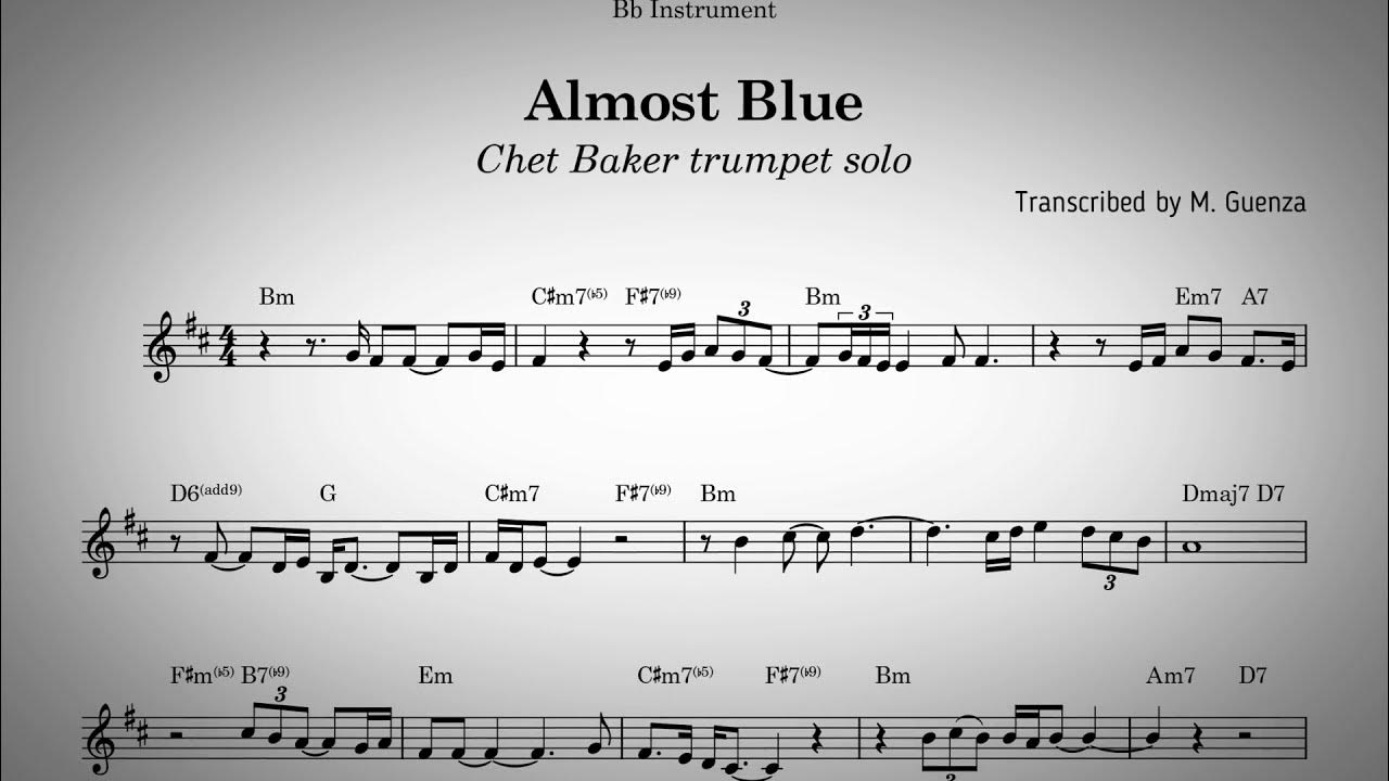 Almost Blue Chet Baker Chords