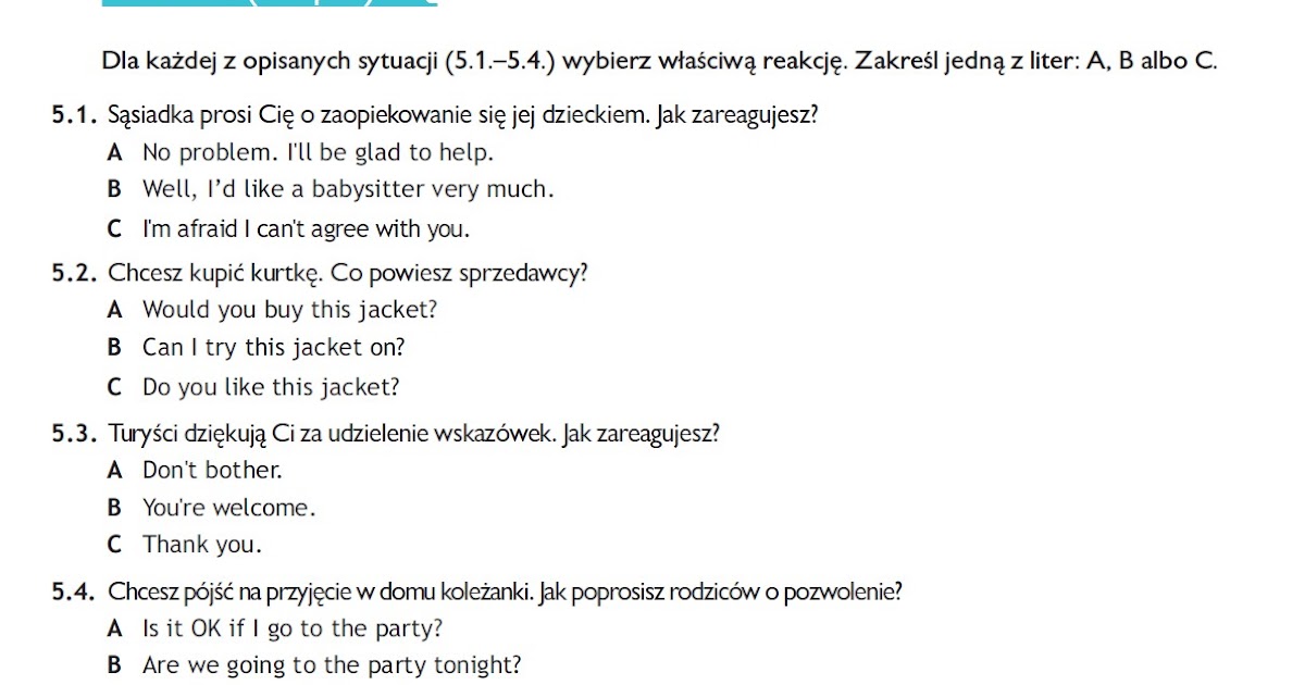 Sprawdzian Angielski Klasa 8 Unit 2