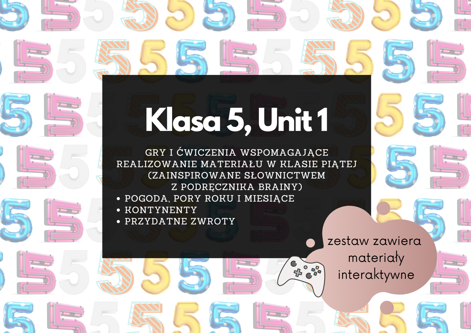 Angielski klasa 5 mini e-book: gry i ćwiczenia POGODA, MIESIĄCE, PORY Angielski 4 Klasa Unti 5