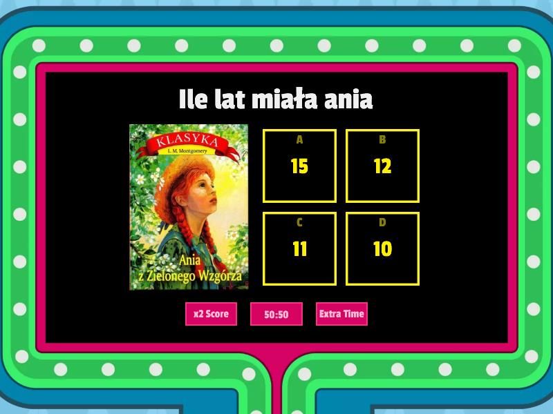ania z zielonego wzgórza - Gameshow quiz Quiz Z Ani Z Zielonego Wzgórza
