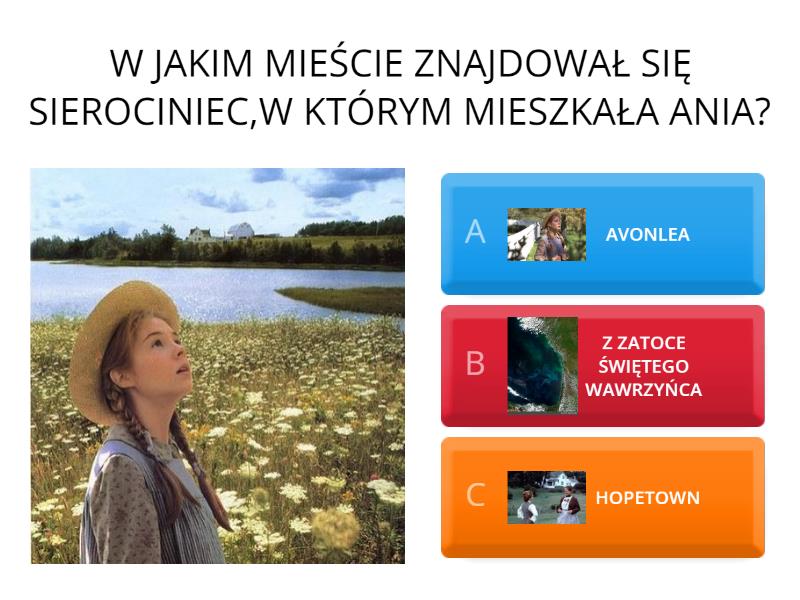 Test Ania Z Zielonego Wzgorza Klasa 6
