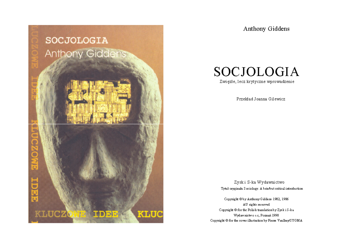 Anthony Giddens Socjologia Wydanie Nowe Warszawa 2012 Pdf